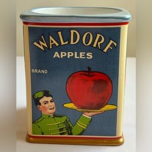 Oneida Sakura Vintage Labels WALDORF APPLES Canister Stoneware